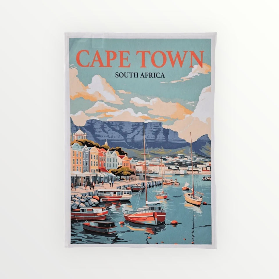 Cape Town Waterfront Tea Towel