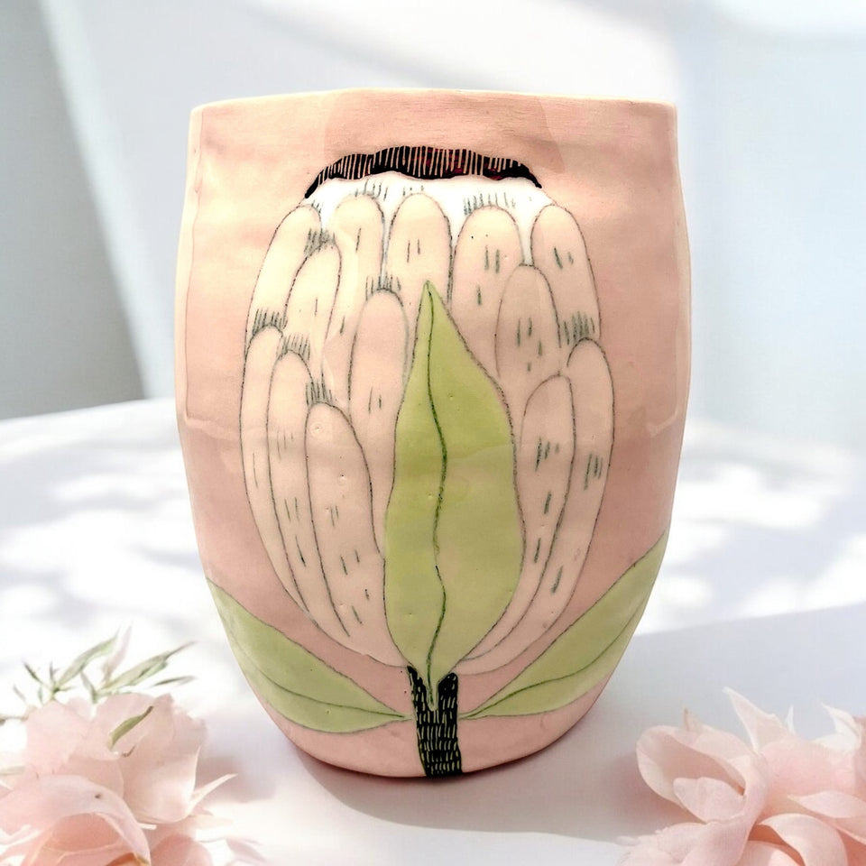 Gemma Orkin Ceramic Pot - Protea