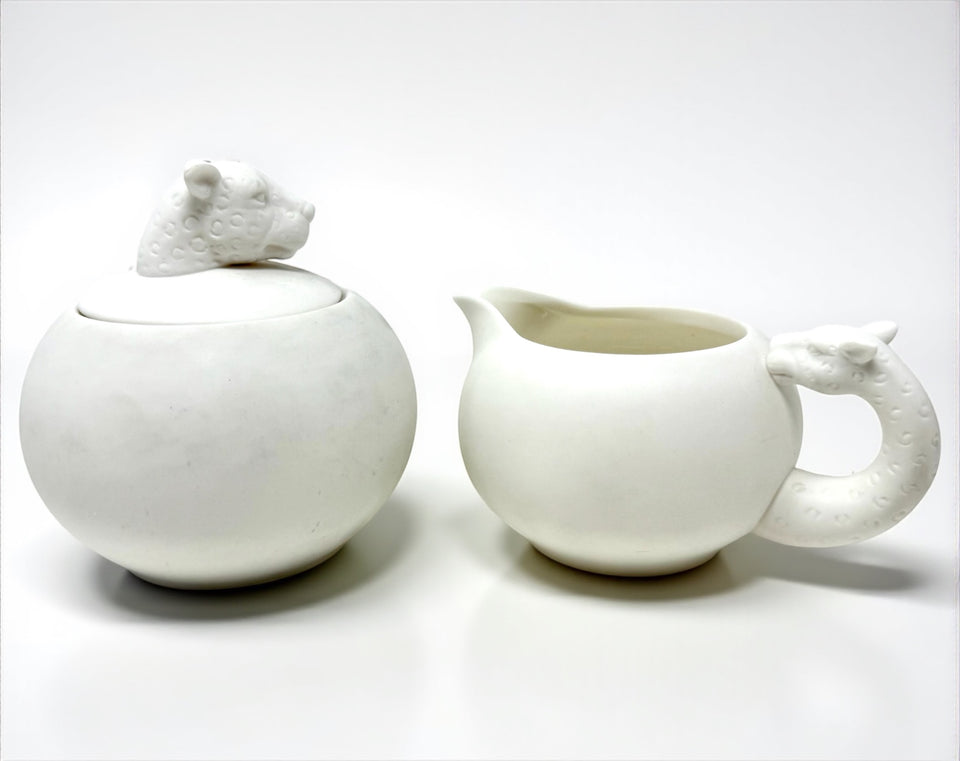 Leopard Creamer & Sugar Set