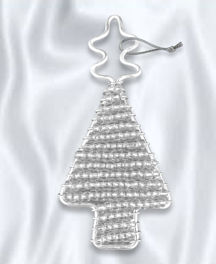 Beaded Hanging Christmas Tree Ornament