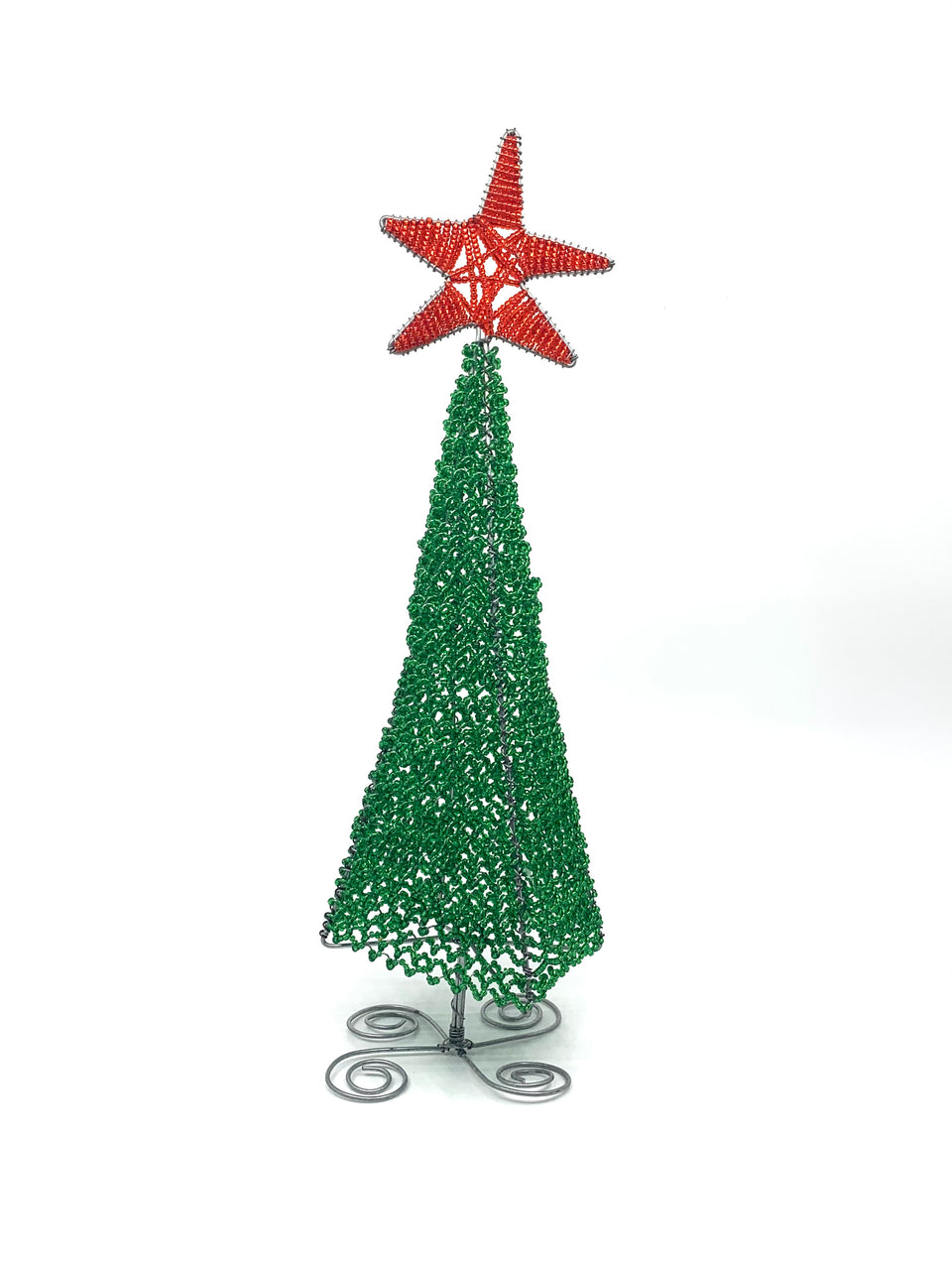 Zulu Large Hand Beaded Standing Christmas Tree