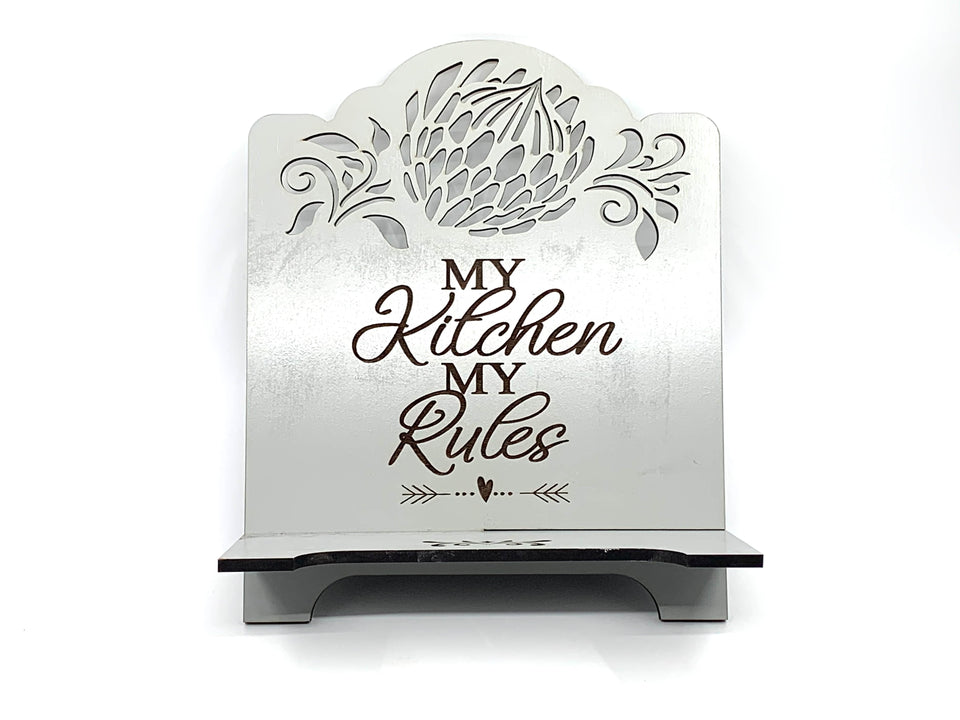 'My Kitchen My Rules' Protea Cook Book Stand