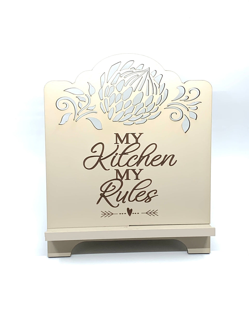 'My Kitchen My Rules' Protea Cook Book Stand