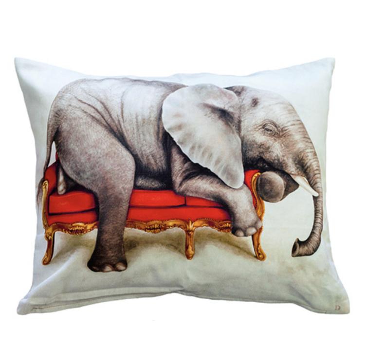 Wildlife At Leisure Decorative Pillow Cover - Elephant