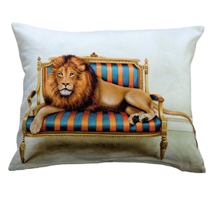 Wildlife At Leisure Decorative Pillow Cover - Lion