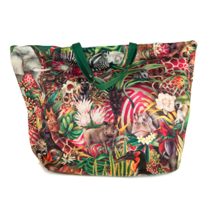 African Jungle Recycled Beach Bag XL