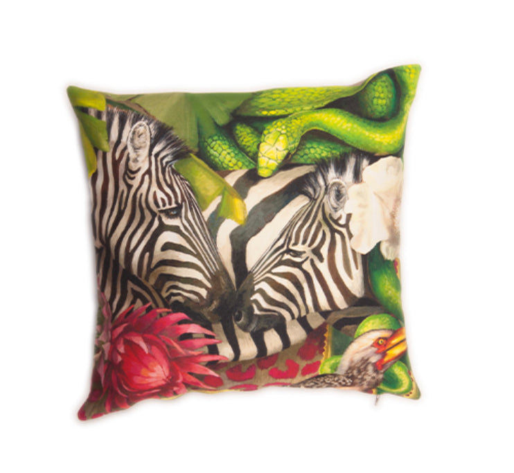 African Jungle Pillow Cover - Zebra