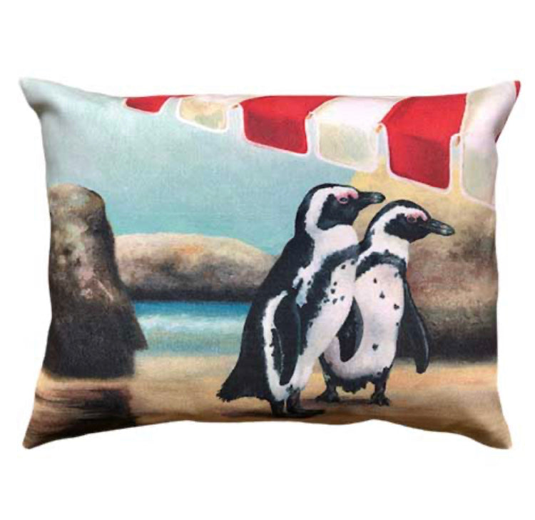 Boulders Beach Penguins Pillow Cover
