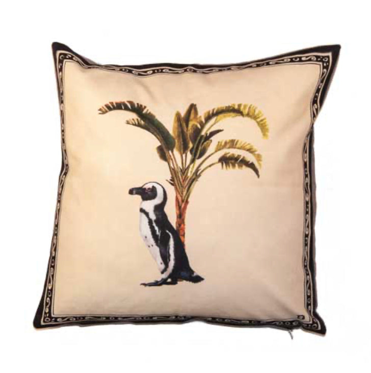 African Penguin Pillow Cover