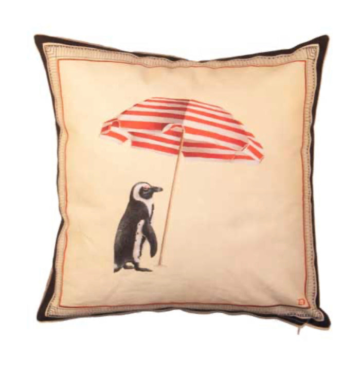 African Penguin Pillow Cover