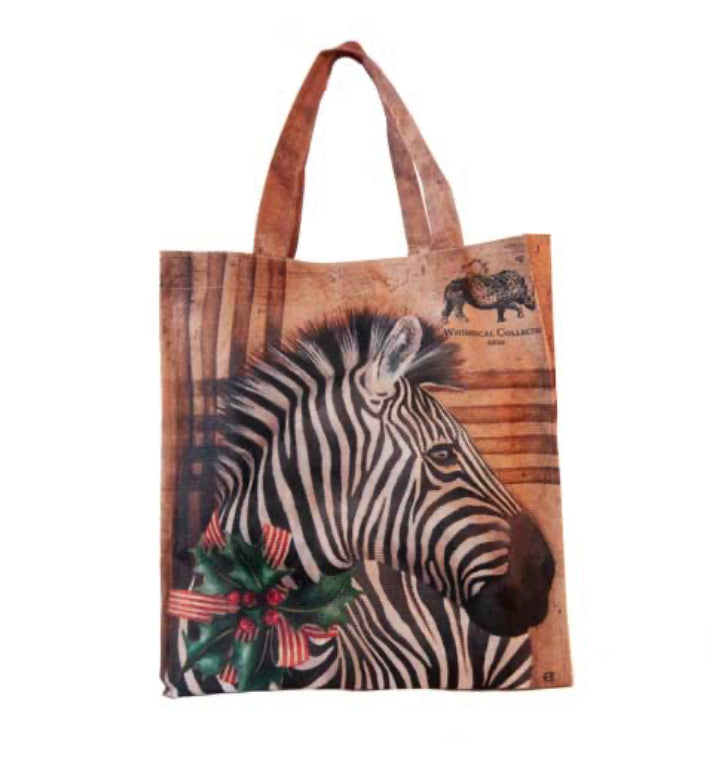 African Wildlife Christmas Recycled Large Shopper Bag
