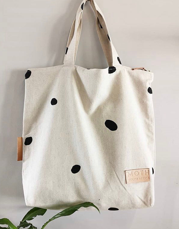 Hand Painted Linen Tote Bag