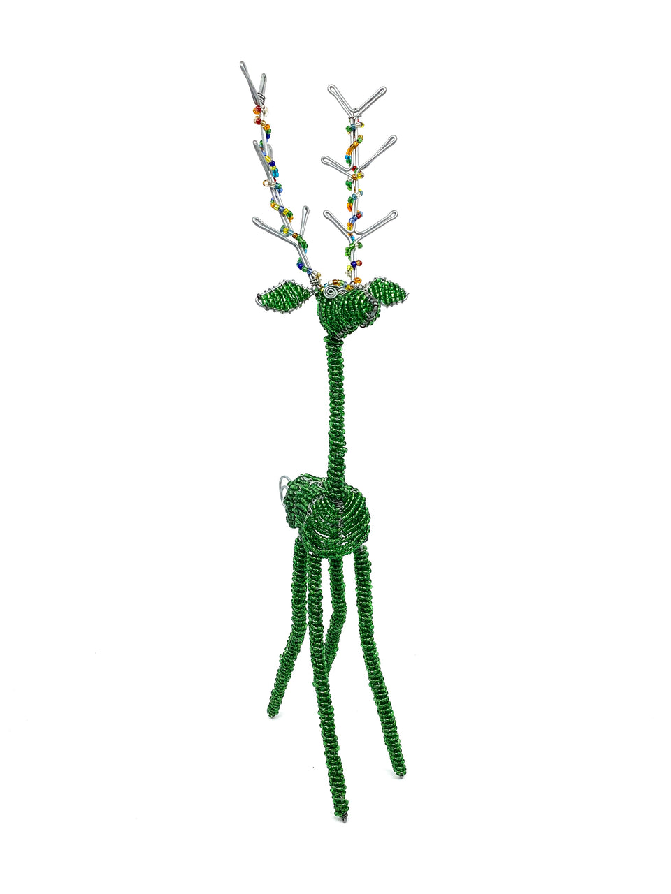 Zulu Beaded 3D Reindeer Christmas Ornaments