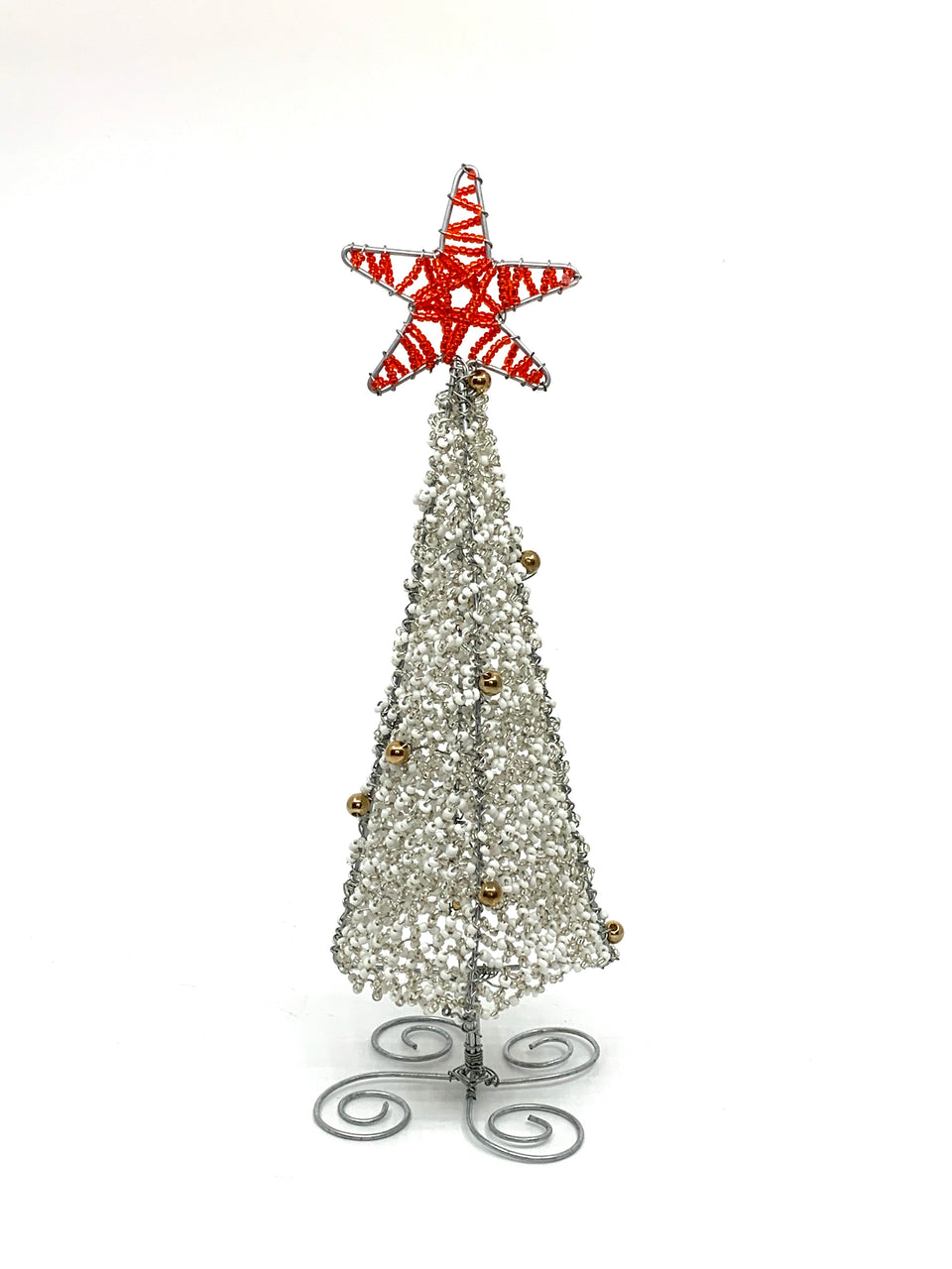 Zulu Medium Hand Beaded Standing Christmas Tree