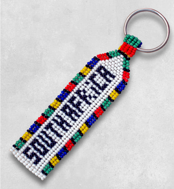 Hand Beaded South African Key Chain