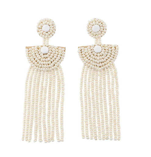 Kifungo Tassel Earrings (Pearl)