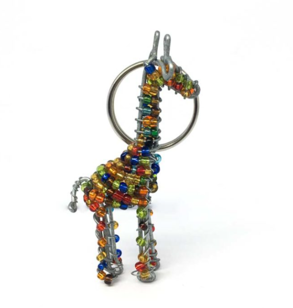 Beaded Giraffe Key Chain
