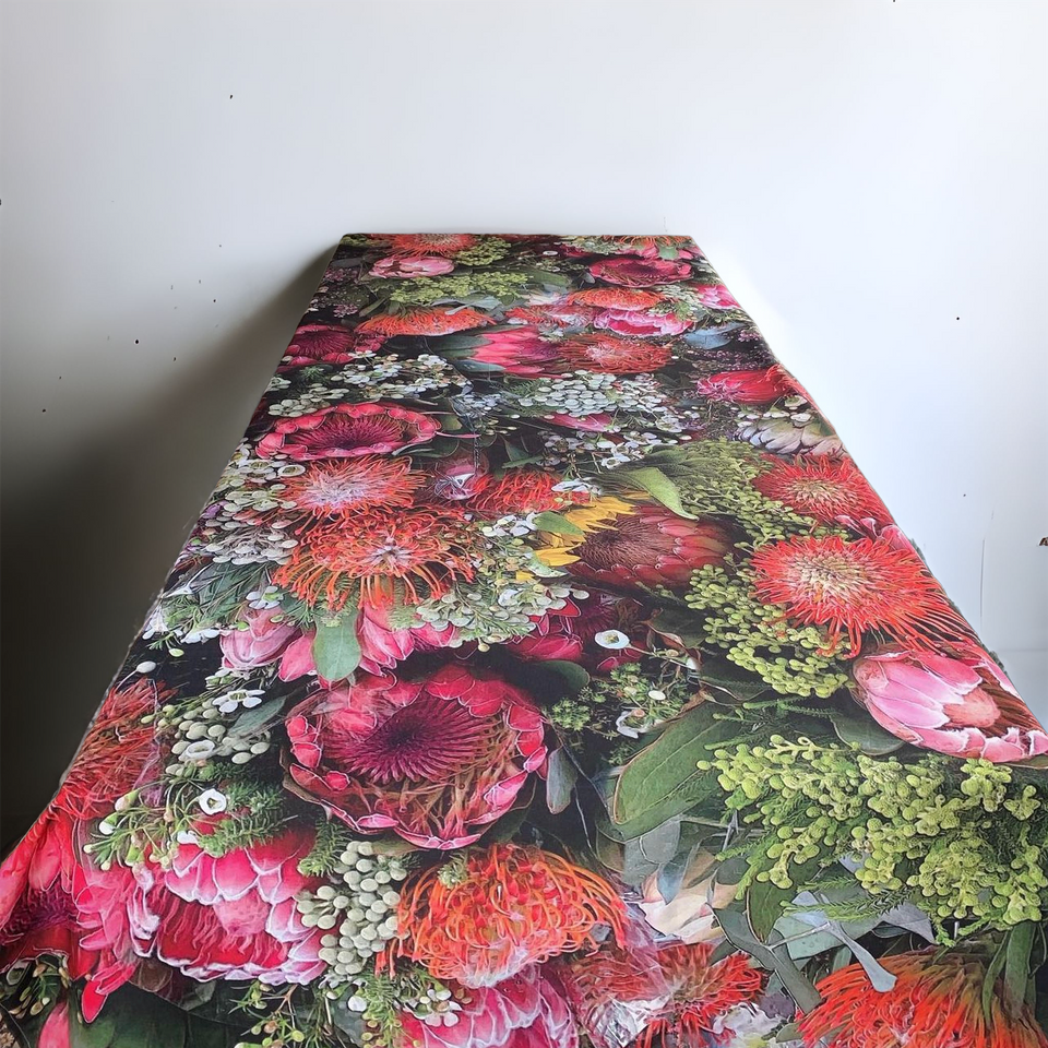 Pincushion Protea Cotton Tablecloth 95" (8 seater)