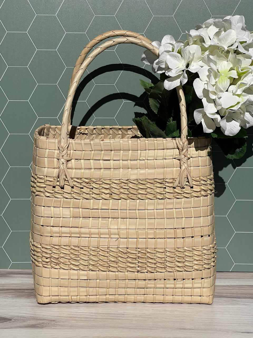 African Woven Shopper Basket