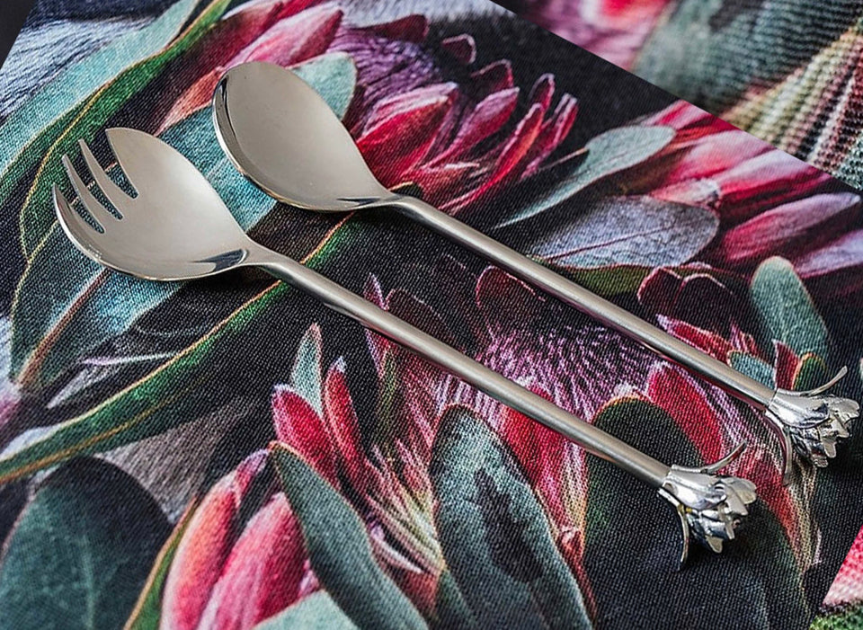 Protea Salad Spoon Set