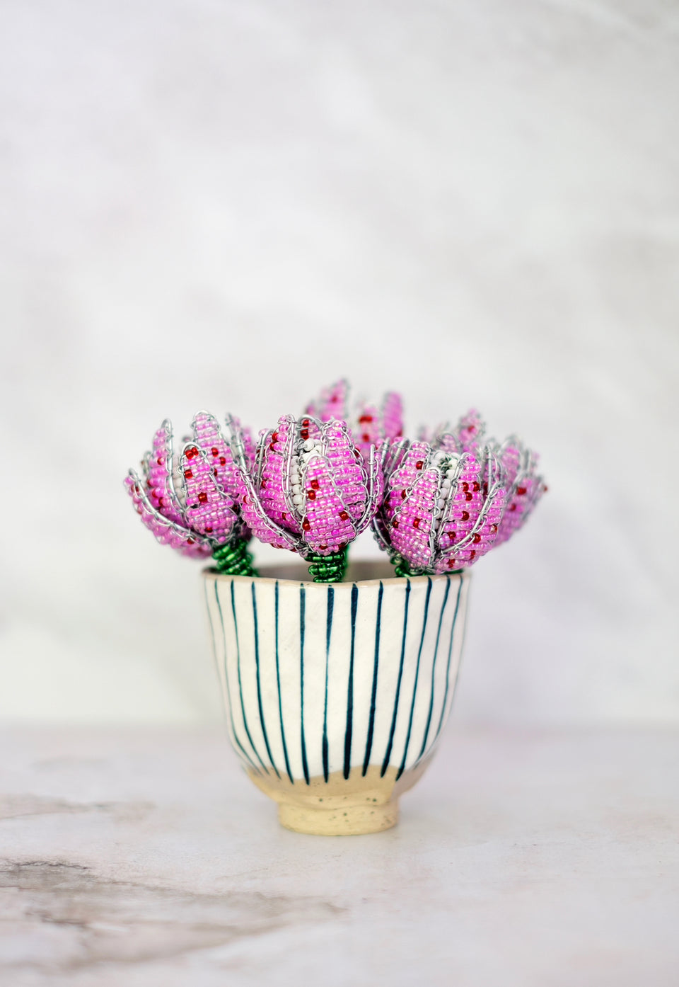 Miniature Beaded Protea Flower