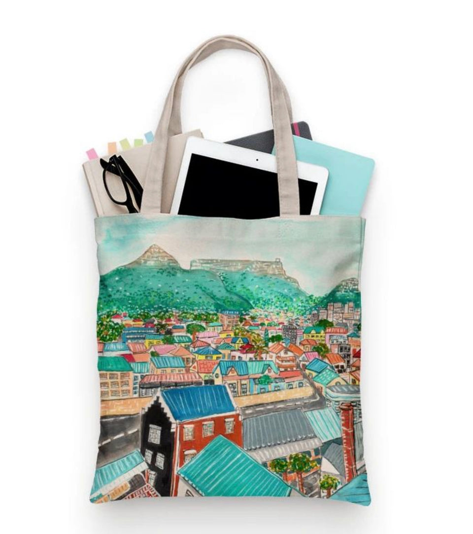 Cape Town Linen Shopper Bag