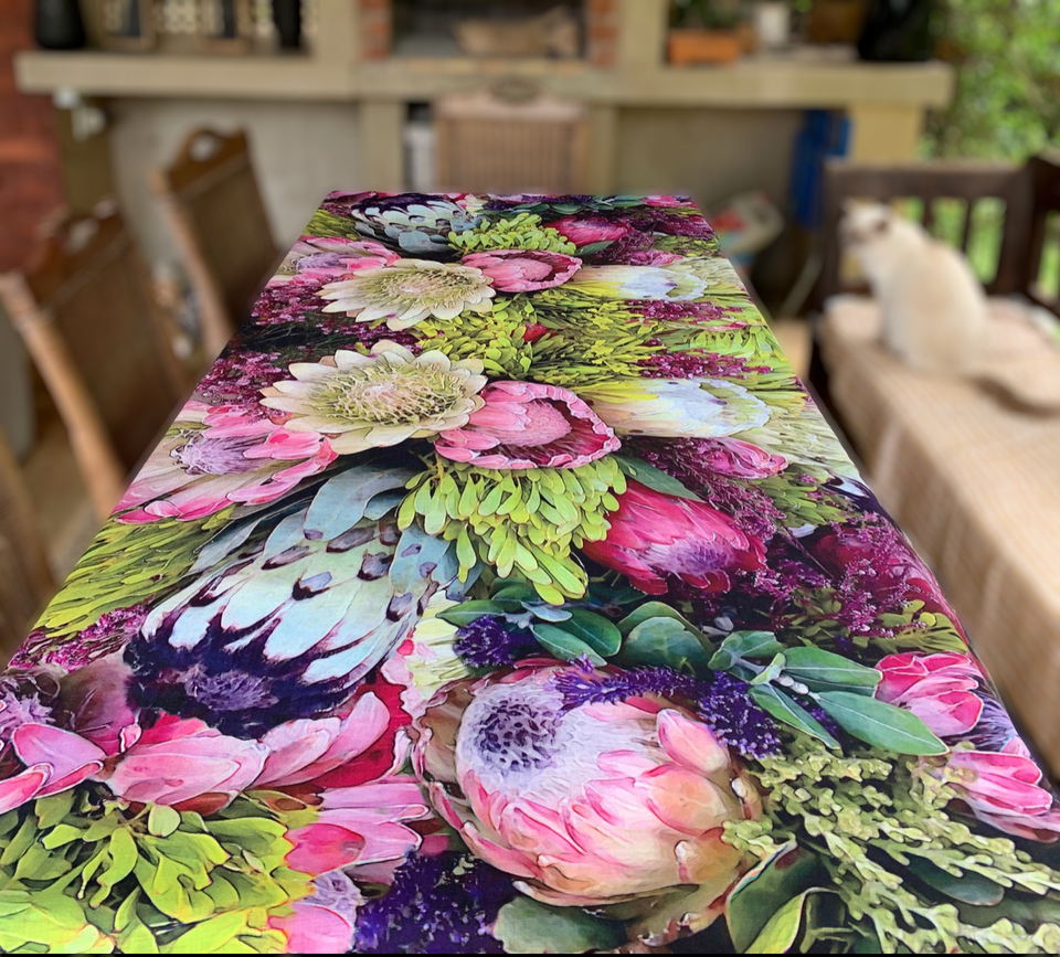 Fynbos Protea Cotton Tablecloth 95" (8 seater)