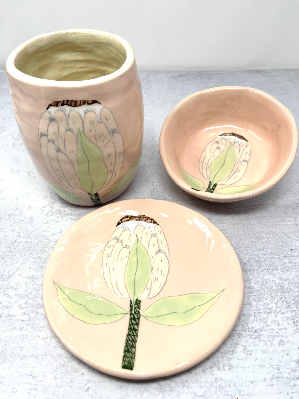 Gemma Orkin Ceramic Pot - Protea