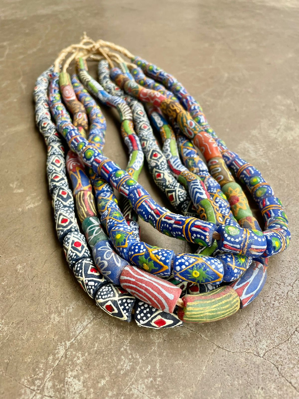 African Bead Necklace, Ghanaian Bead Necklace, Krobo Bead Necklace, African  Mens Bead Necklace — Delkis Collections