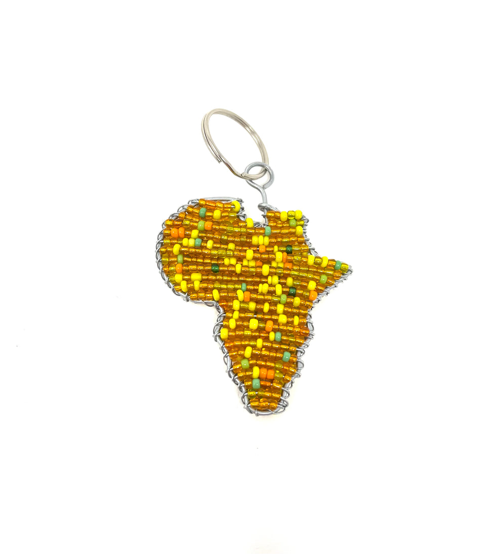 Hand Beaded African Key Chain