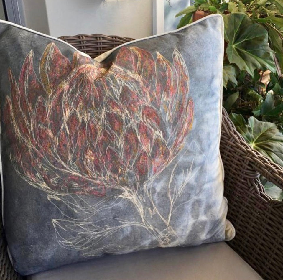 King Protea Printed Pillow Cover