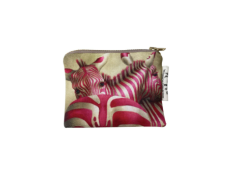 Pink Zebra Cosmetic Bag